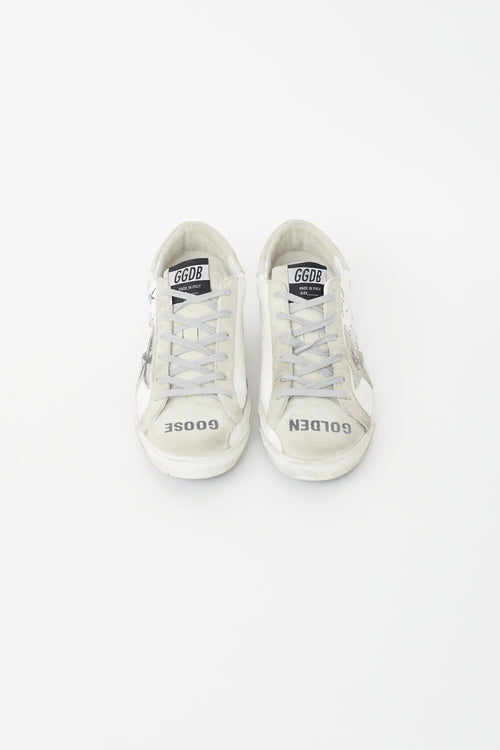 Golden Goose White Leather Texas Graffiti Sneaker