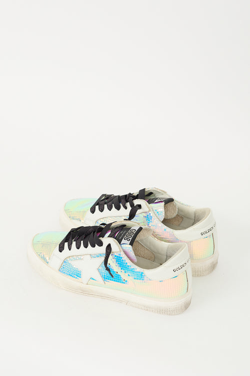 Golden Goose White 
Multicolour May Mirror Sneaker