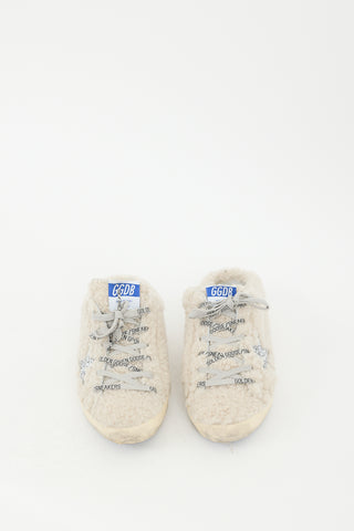 Golden Goose Beige Sherpa Superstar Mule