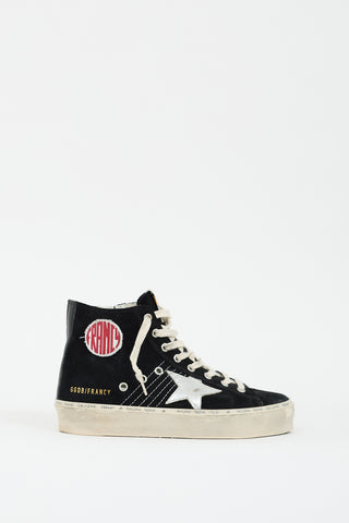 Golden Goose Black Suede Platform Sneaker