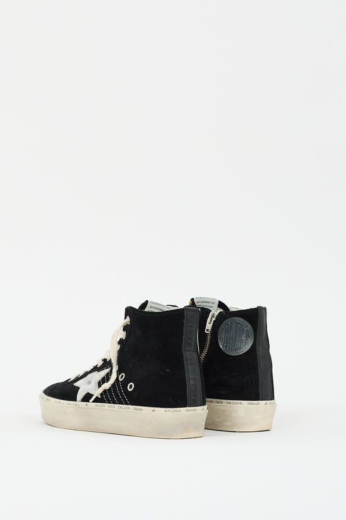 Golden Goose Black Suede Platform Sneaker