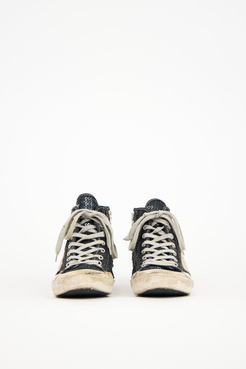 Golden Goose Black Sequined Francy Sneaker