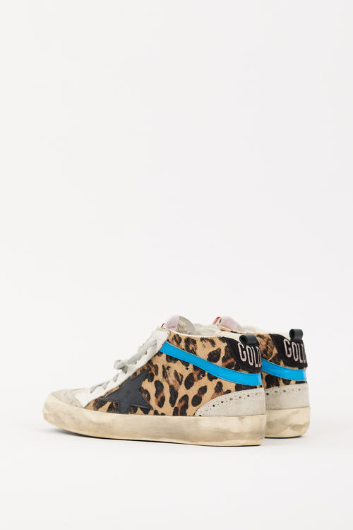 Golden Goose Brown 
Grey Hair 
Suede Mid Star Sneaker