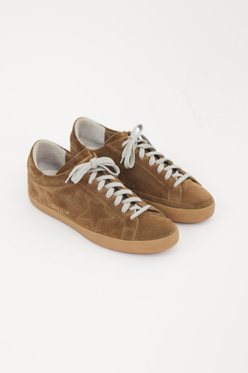 Golden Goose Brown Suede Superstar Sneaker