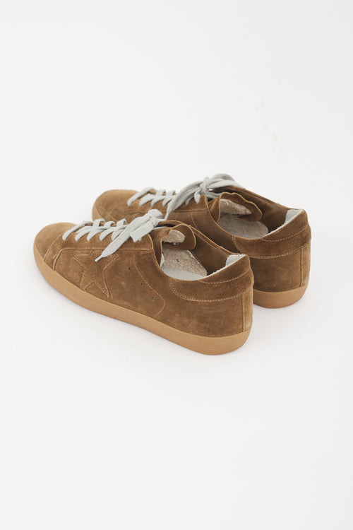 Golden Goose Brown Suede Superstar Sneaker