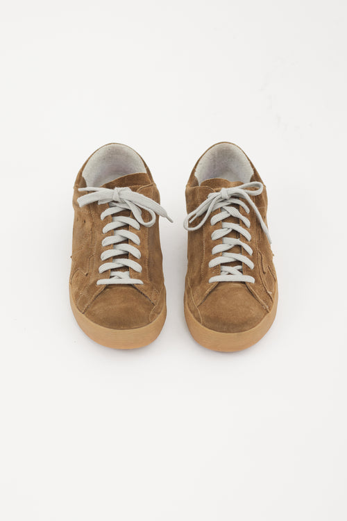 Golden Goose Brown Suede Superstar Sneaker