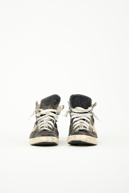 Golden Goose Black Canvas Private Shoes Sport Sneaker