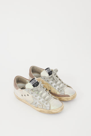 Golden Goose Grey Iridescent Superstar Sneaker