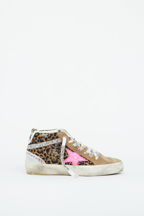 Golden Goose Leo Pink Mid Star Sneaker