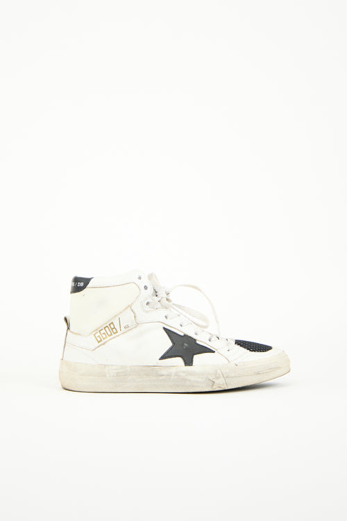 Golden Goose White Leather 2.12 High Top Sneaker