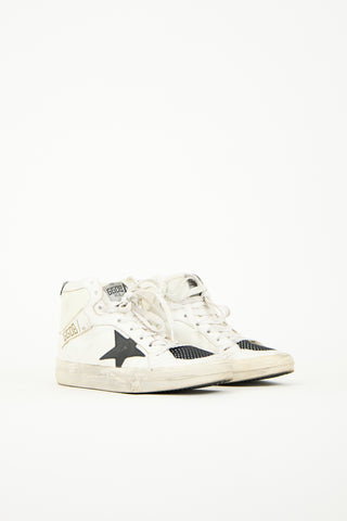 Golden Goose White Leather 2.12 High Top Sneaker