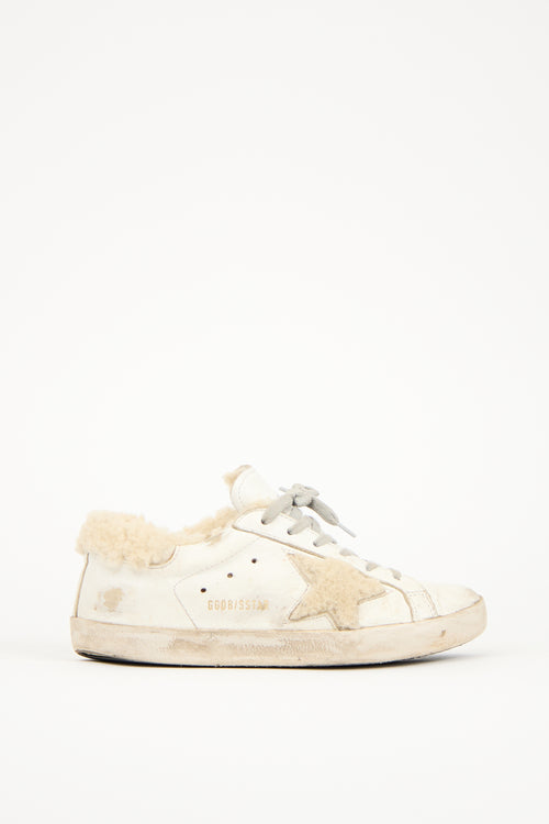 Golden Goose White Leather Superstar Sneaker