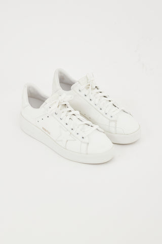 Golden Goose White Leather Purestar Sneaker