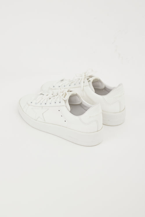 Golden Goose White Leather Purestar Sneaker