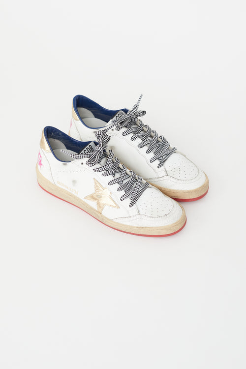 Golden Goose White Leather Ballstar Sneaker