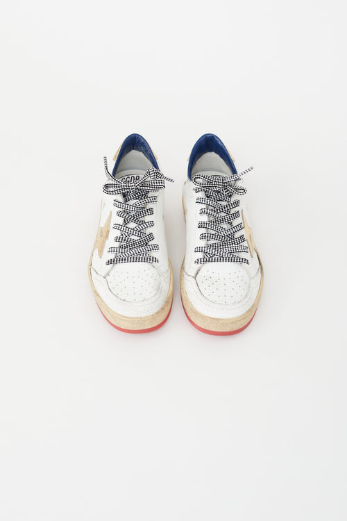 Golden Goose White Leather Ballstar Sneaker