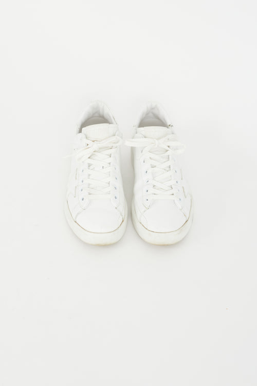 Golden Goose White Leather Pure Star Sneaker