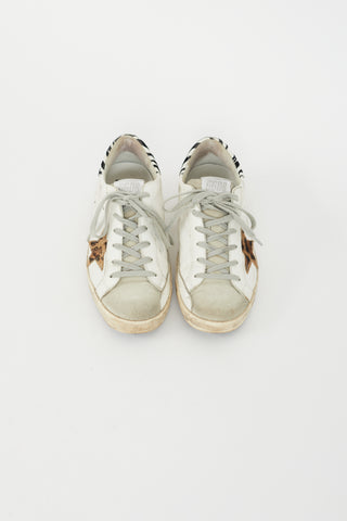 Golden Goose White 
Grey Superstar Low Top Sneaker