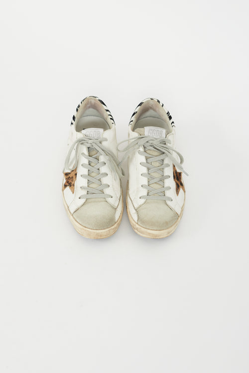 Golden Goose White 
Grey Superstar Low Top Sneaker