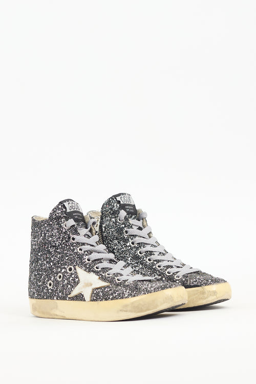 Golden Goose Black Glitter Francy Sneaker