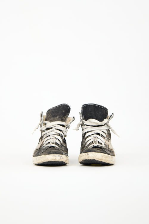 Golden Goose Black Canvas Private Shoes Sport Sneaker