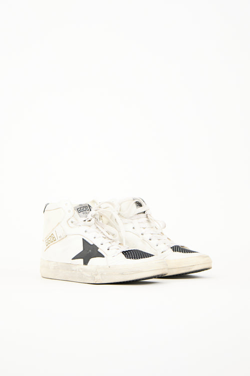 Golden Goose White Leather 2.12 High Top Sneaker