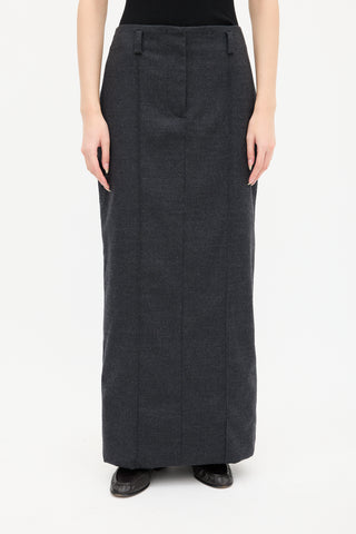 Goop Dark Grey Long Trouser Skirt