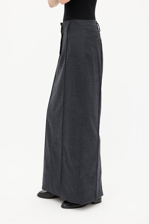 Goop Dark Grey Long Trouser Skirt