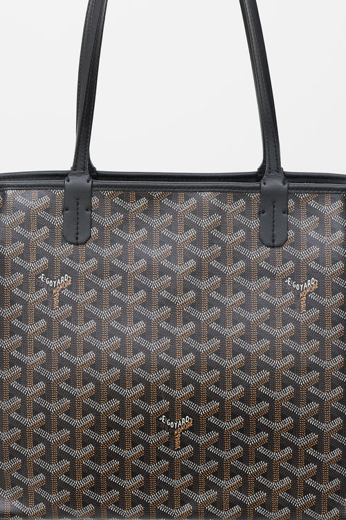 Goyard Black Artois MM Goyardine Tote