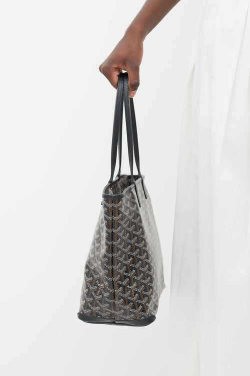 Goyard Black Artois MM Goyardine Tote