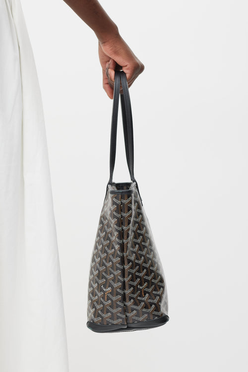 Goyard Black Artois MM Goyardine Tote