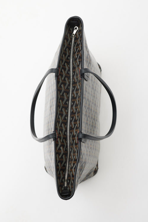 Goyard Black Artois MM Goyardine Tote