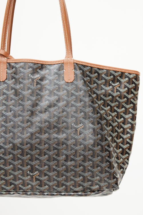 Goyard Black 
Brown Saint Louis PM Tote Bag