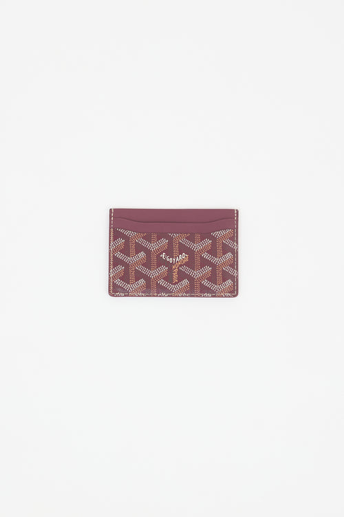 Goyard Burgundy Monogram Saint Sulpice Cardholder