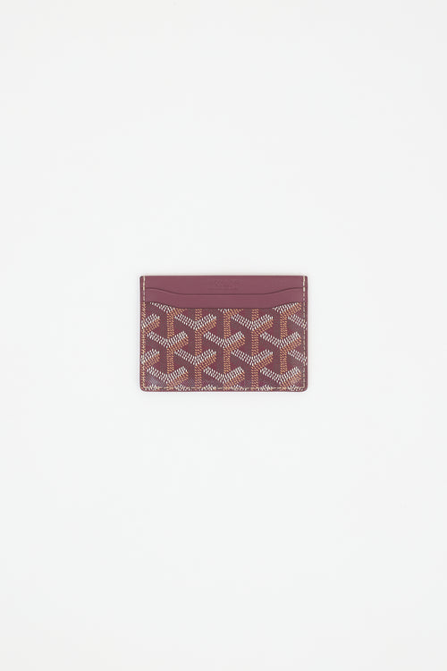 Goyard Burgundy Monogram Saint Sulpice Cardholder