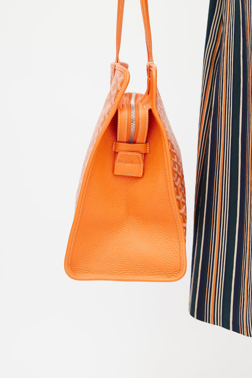 Goyard Orange Leather Monogram Hardy PM Bag