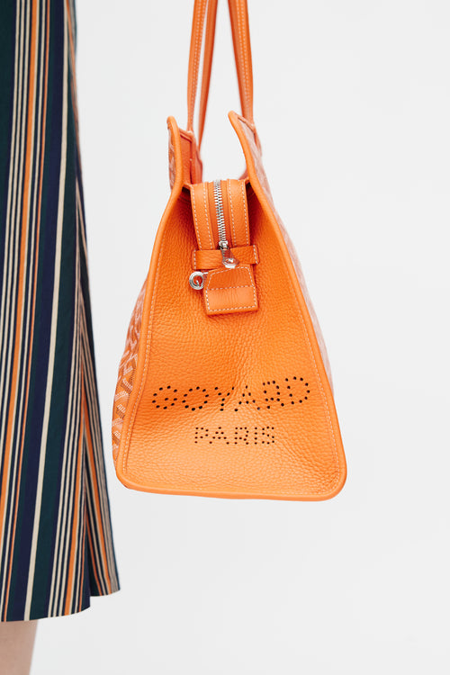 Goyard Orange Leather Monogram Hardy PM Bag