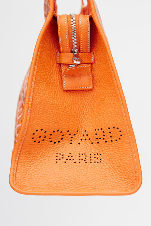 Goyard Orange Leather Monogram Hardy PM Bag