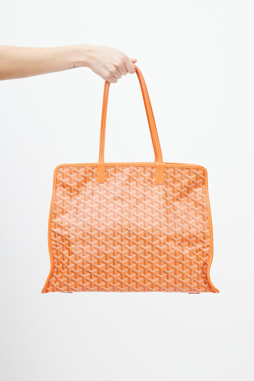 Goyard Orange Leather Monogram Hardy PM Bag