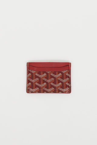 Goyard Red Monogram Saint Sulpice Cardholder