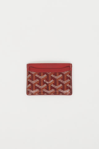 Goyard Red Monogram Saint Sulpice Cardholder