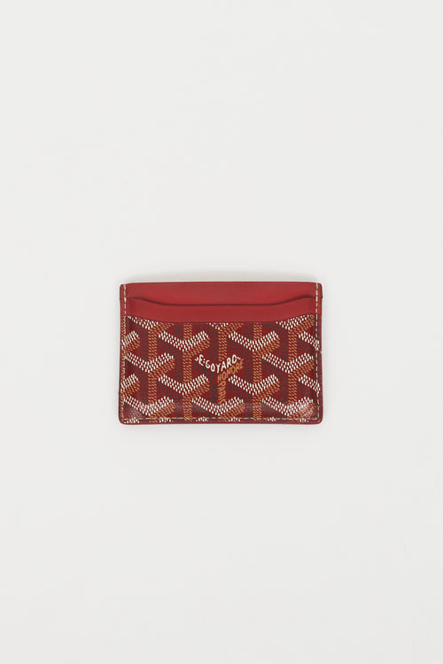 Goyard Red Monogram Saint Sulpice Cardholder