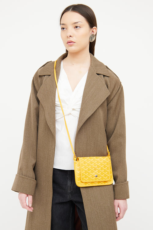 Goyard Goyardine Yellow Plumet Pocket Bag