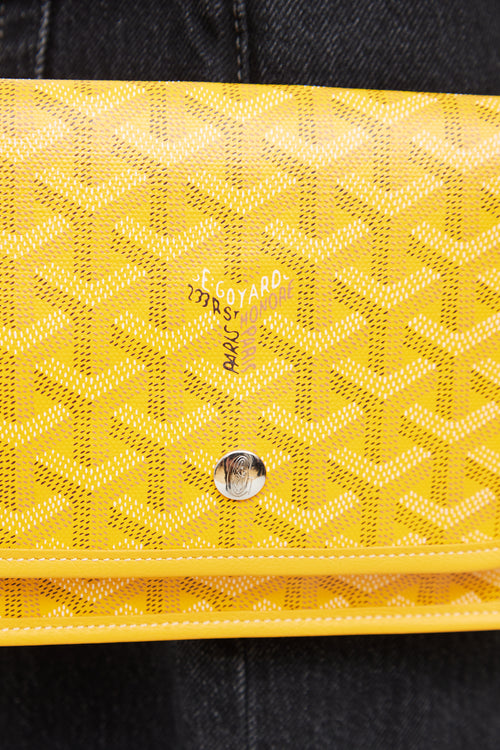 Goyard Goyardine Yellow Plumet Pocket Bag