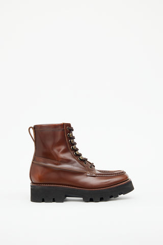 Brown Leather Nanette Hiker Boot