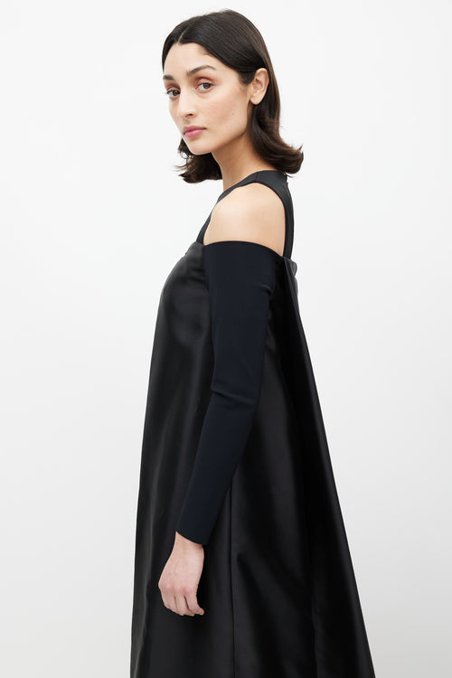 Greta Constantine Black Off Shoulder Cape