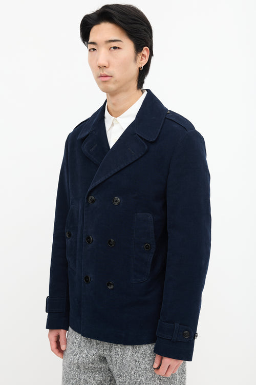 Grifoni Navy Velvet Double Breasted Jacket