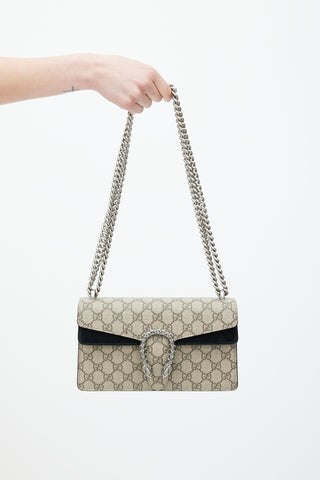 Gucci Brown 
Black Dionysus Monogram Bag