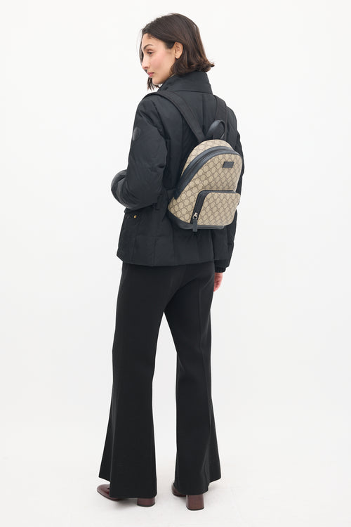 Gucci Beige 
Black Monogram Backpack