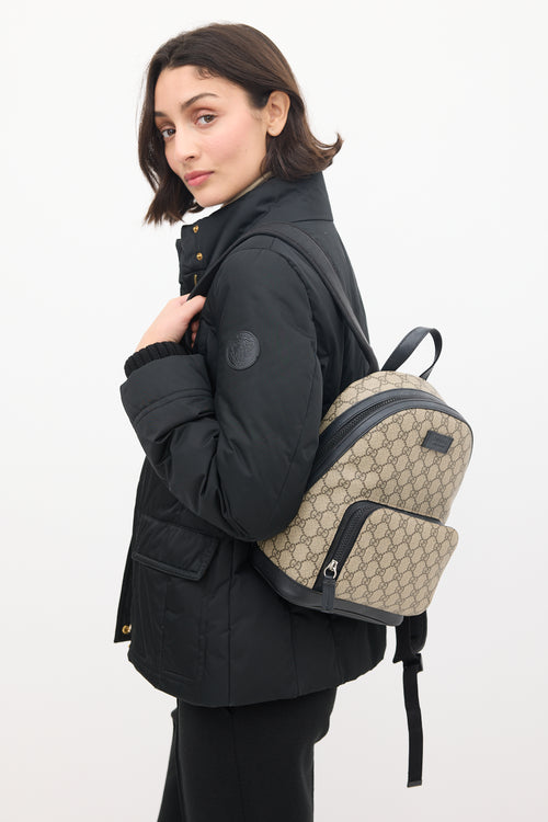 Gucci Beige 
Black Monogram Backpack